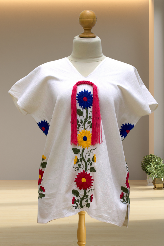 Huipil Auténtico de Yalalag Flores