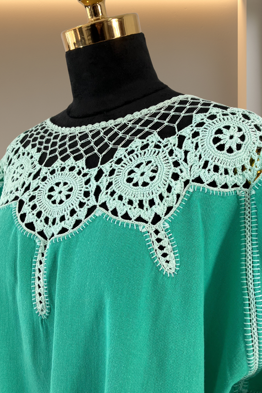 Blusa Elda girasoles verde