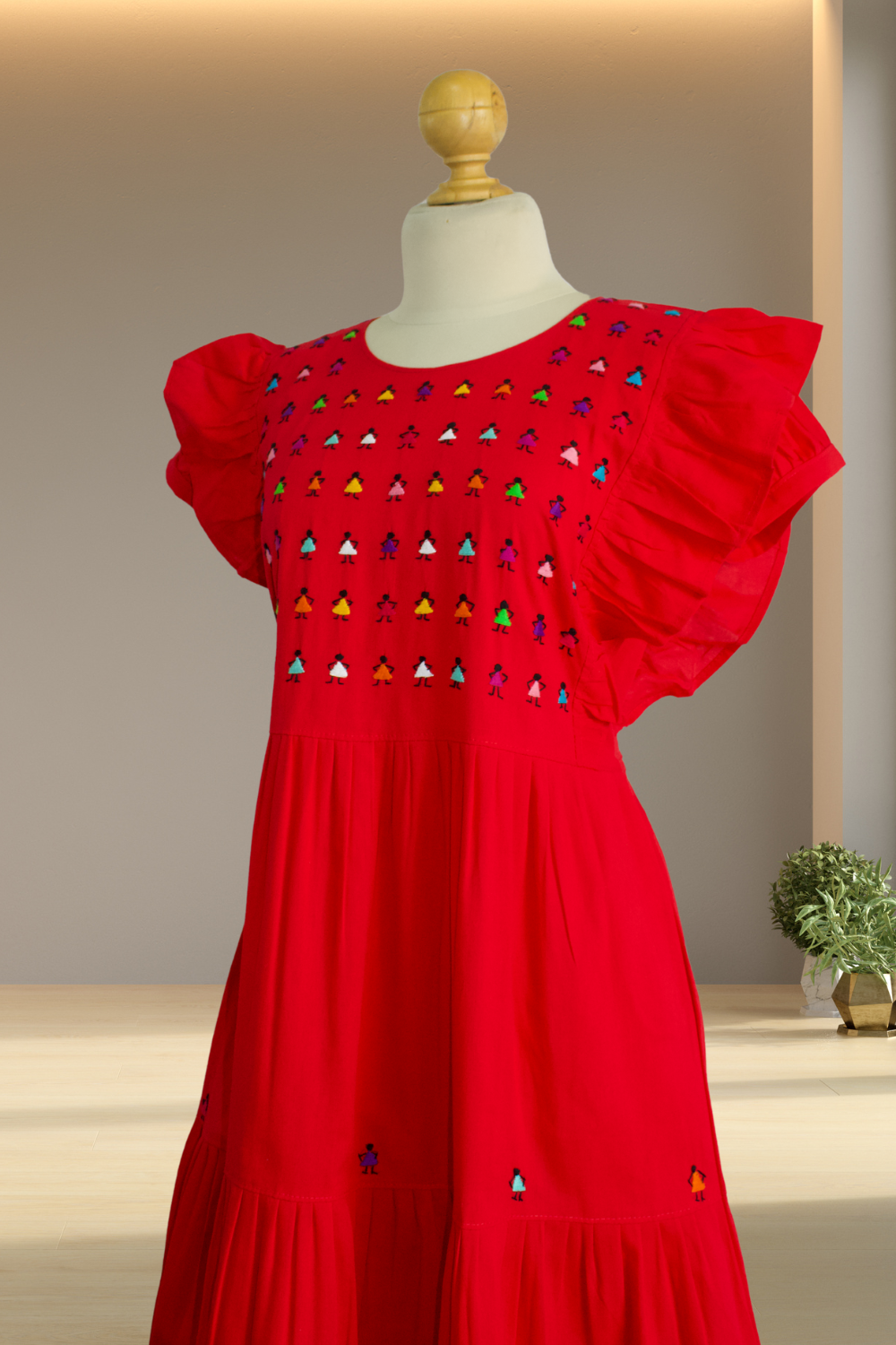 Vestido Yolanda Muñequitas Rojo