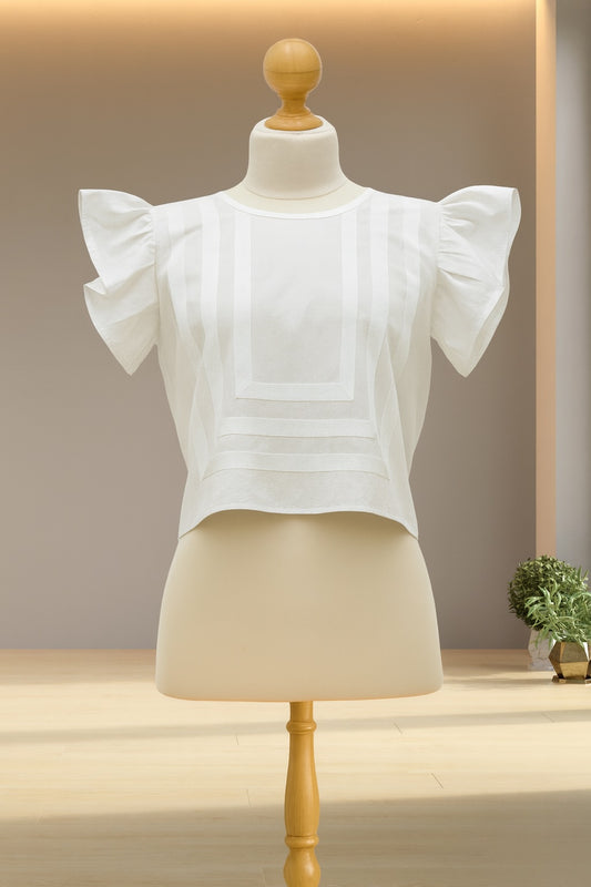 Blusa Leticia de cadenilla blanco