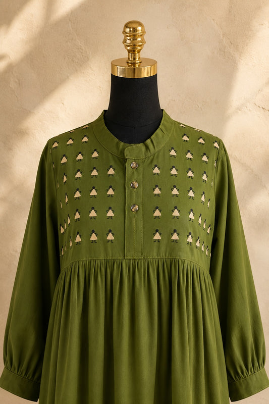Vestido Noemi Muñequitas Verde
