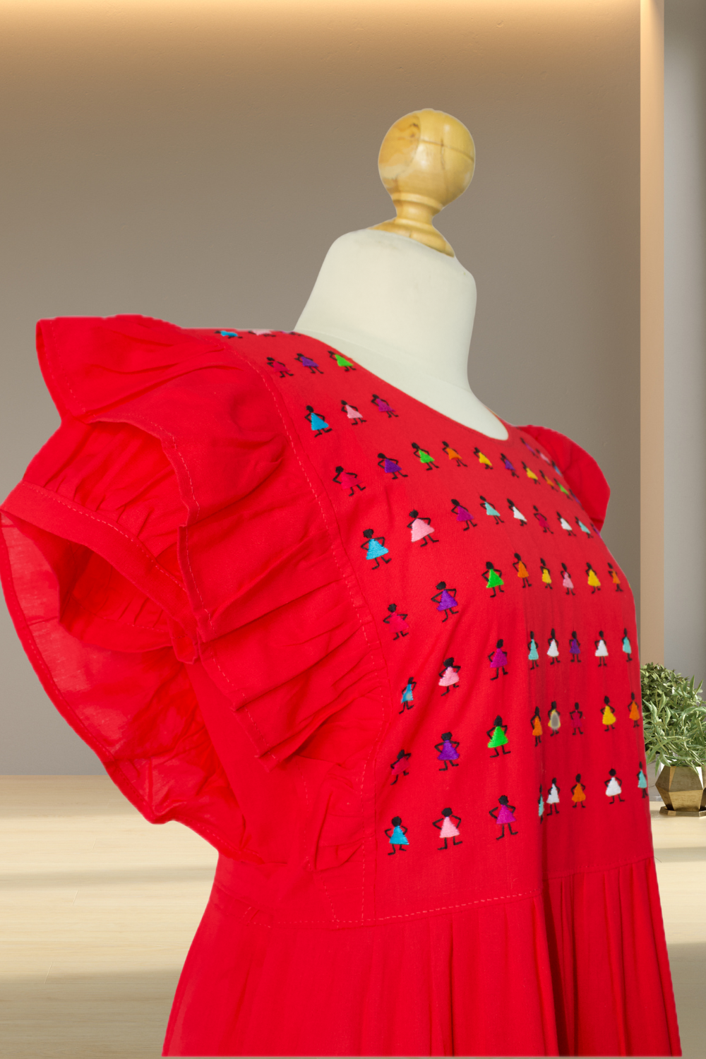 Vestido Yolanda Muñequitas Rojo