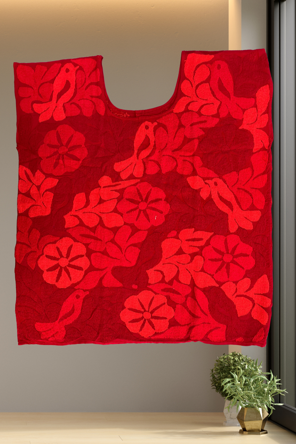 Blusa Jalapa de Díaz rojo – Grande