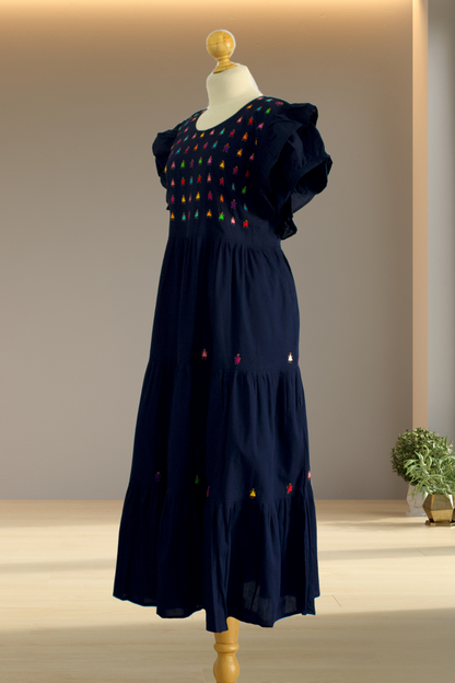 Vestido Yolanda Muñequitas Azul Marino