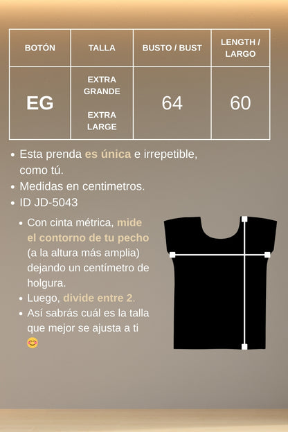 Blusa Jalapa de Díaz multicolor– Extra Grande