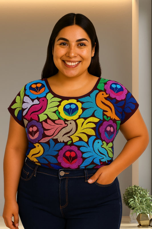 Blusa Jalapa de Díaz multicolor– Extra Grande
