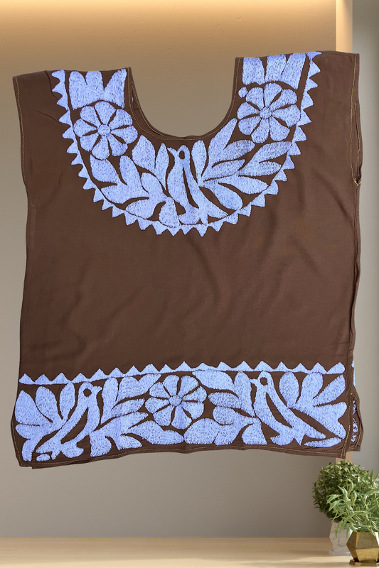 Blusa Jalapa de Díaz beige media gala – Mediana