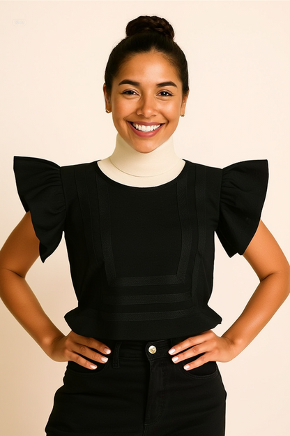Blusa Leticia de cadenilla negro