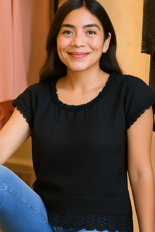 Blusa de Telar Zanda Negra