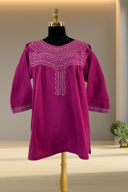 Blusa Alotepec Bugambilia