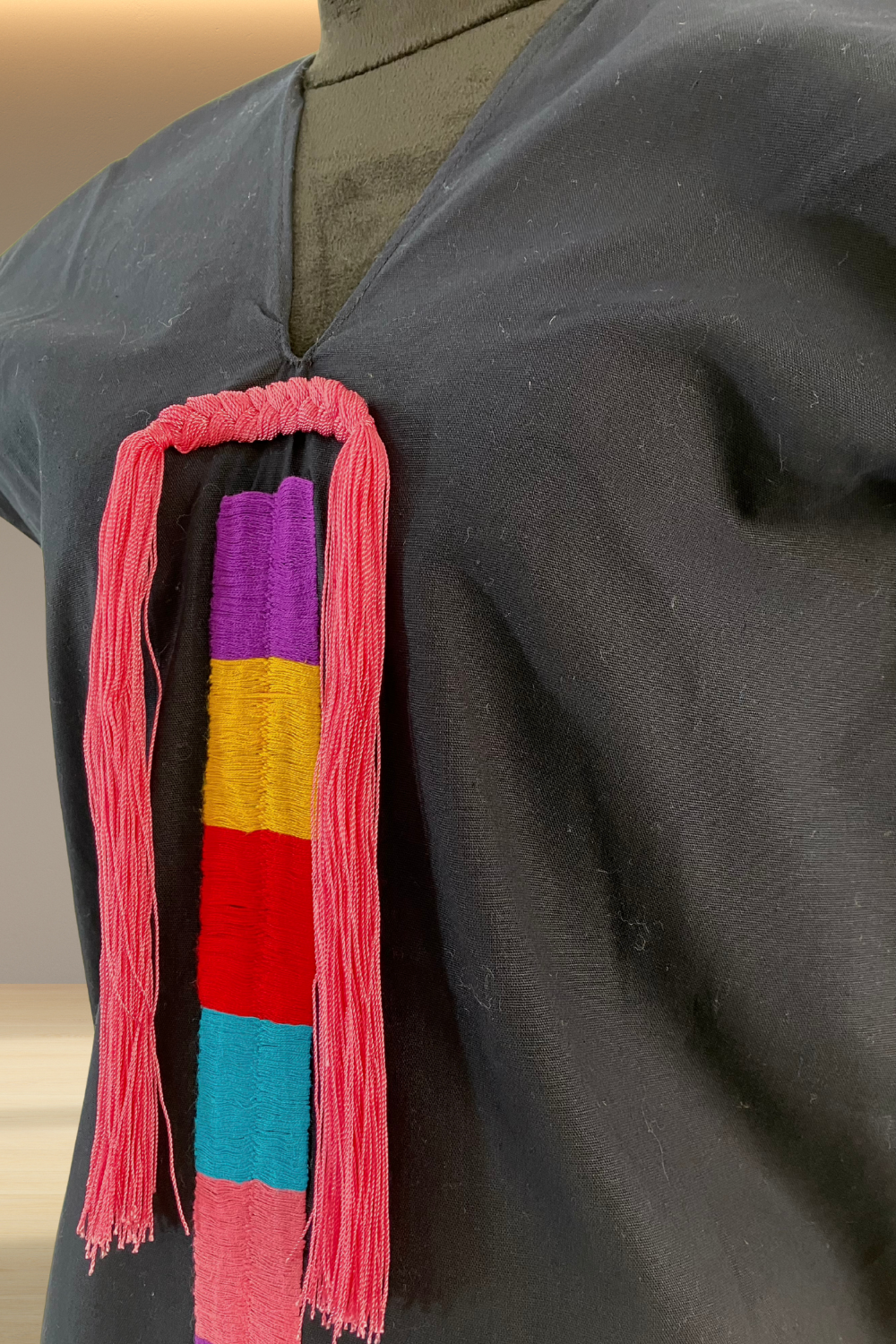 Huipil Auténtico de Yalalag beenda marino