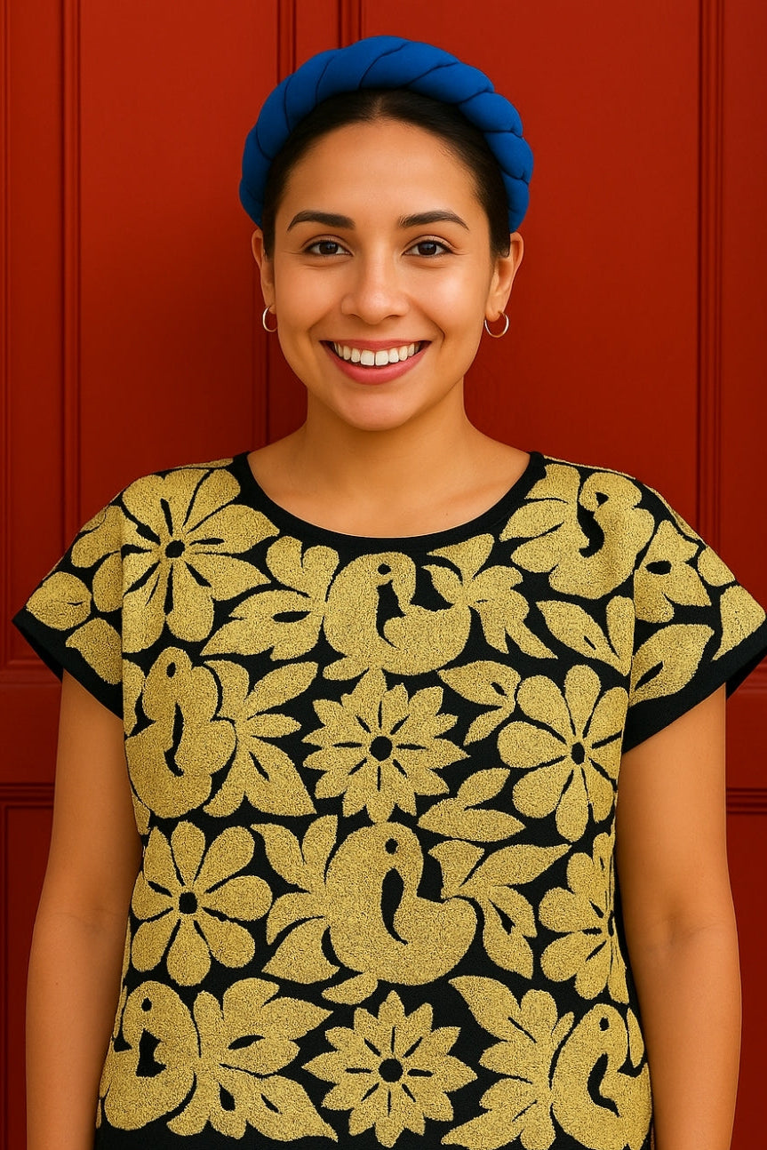 Blusa Jalapa de Díaz amarillo – Extra Grande