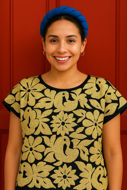 Blusa Jalapa de Díaz amarillo – Extra Grande