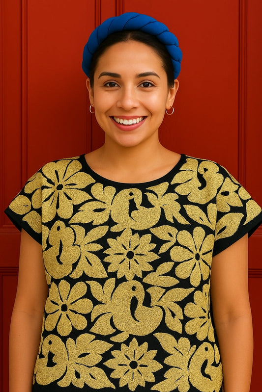 Blusa Jalapa de Díaz amarillo – Extra Grande
