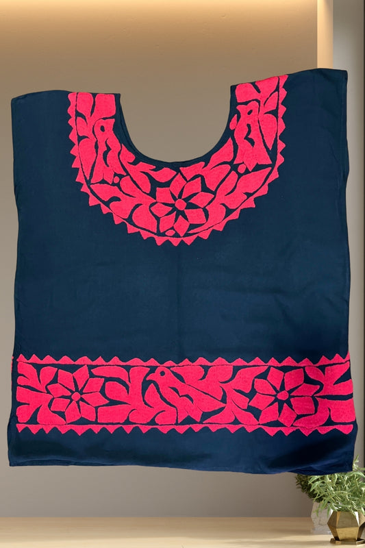 Blusa Jalapa de Díaz media gala roja – Extra Grande