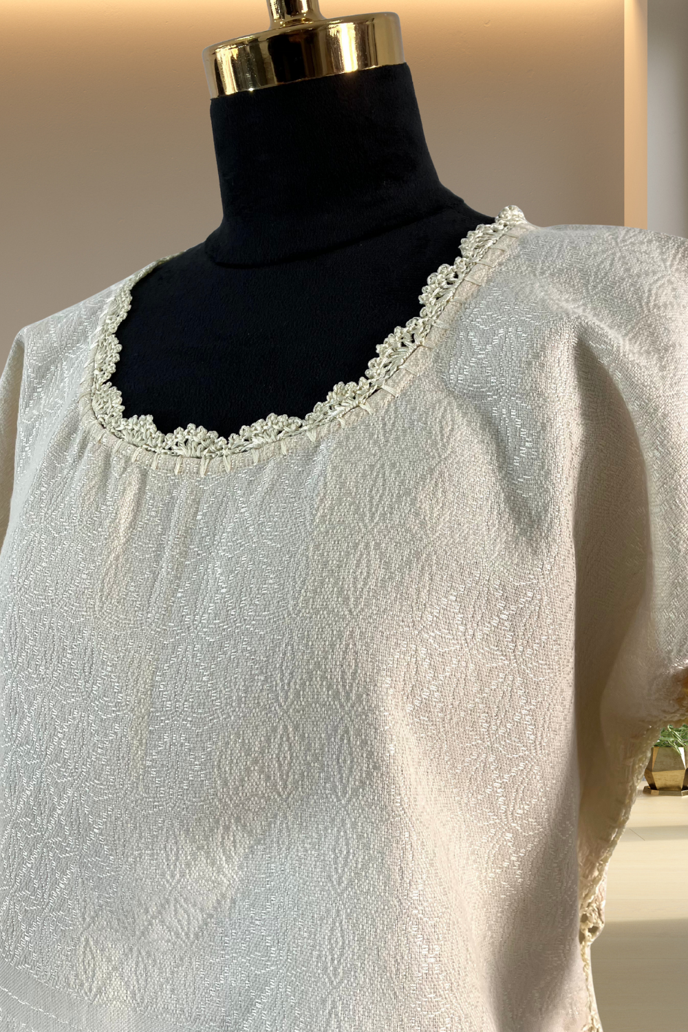 Blusa de Telar Zanda Marfil
