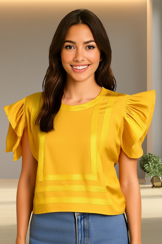 Blusa Leticia de cadenilla Amarilla