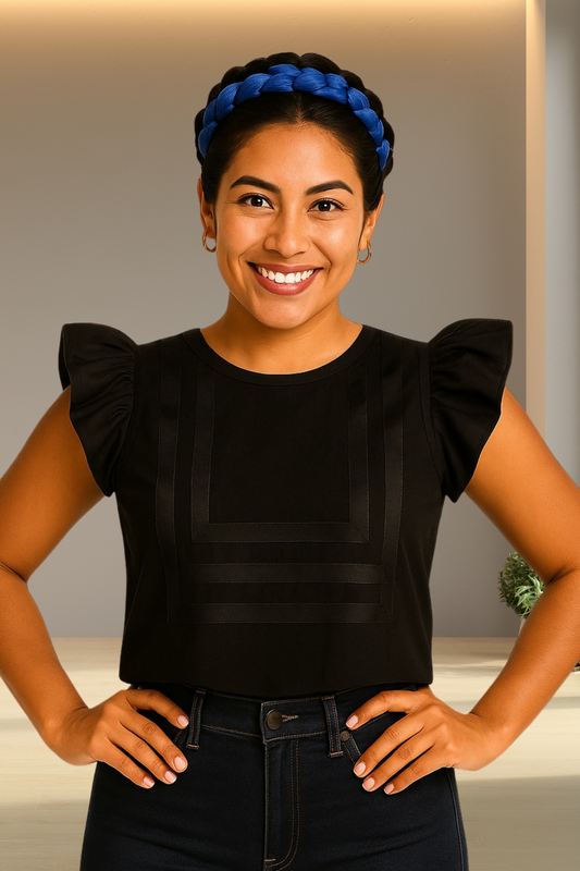 Blusa Leticia de cadenilla negro