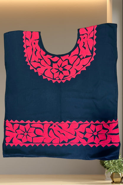 Blusa Jalapa de Díaz media gala roja – Extra Grande