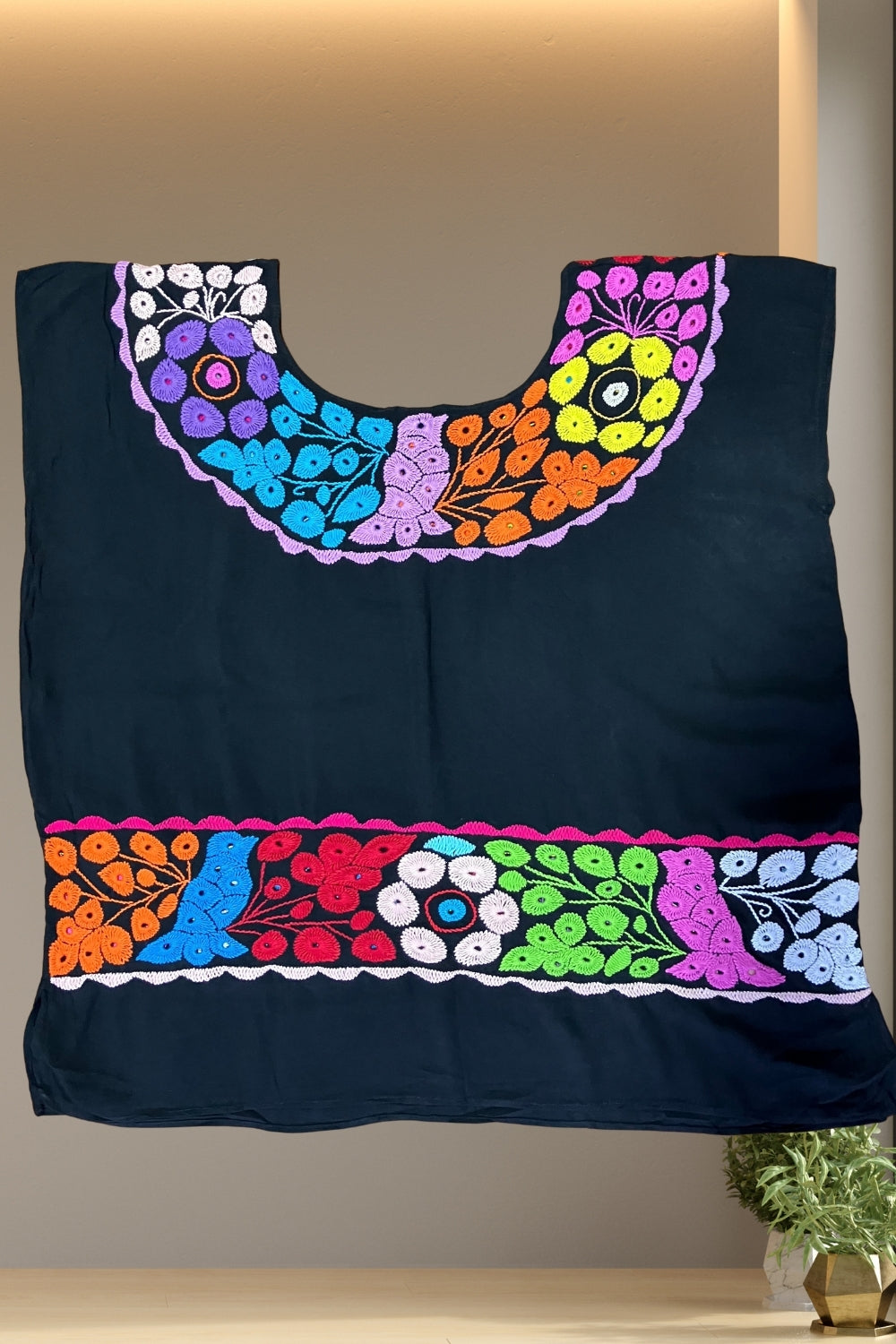 Blusa Jalapa de Díaz media gala multicolor – Doble Extra Grande