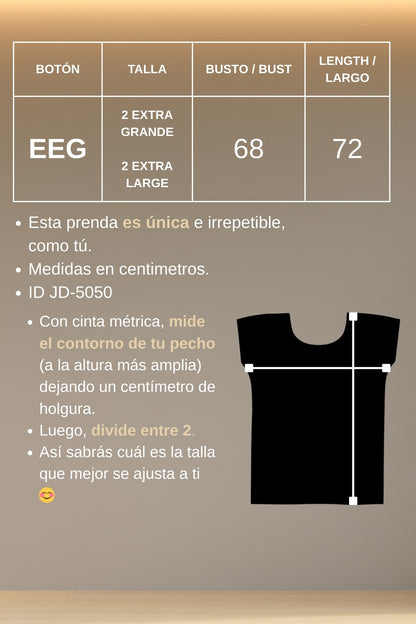 Blusa Jalapa de Díaz media gala multicolor – Doble Extra Grande