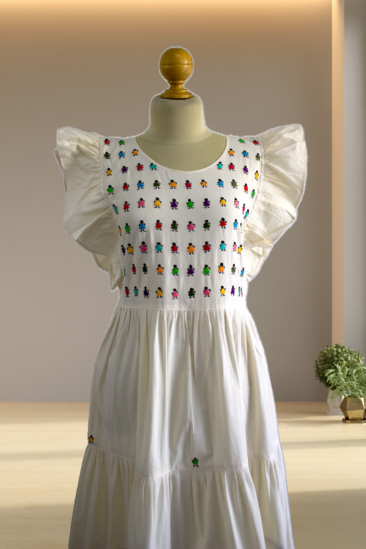 Vestido Yolanda Muñequitas Blanco
