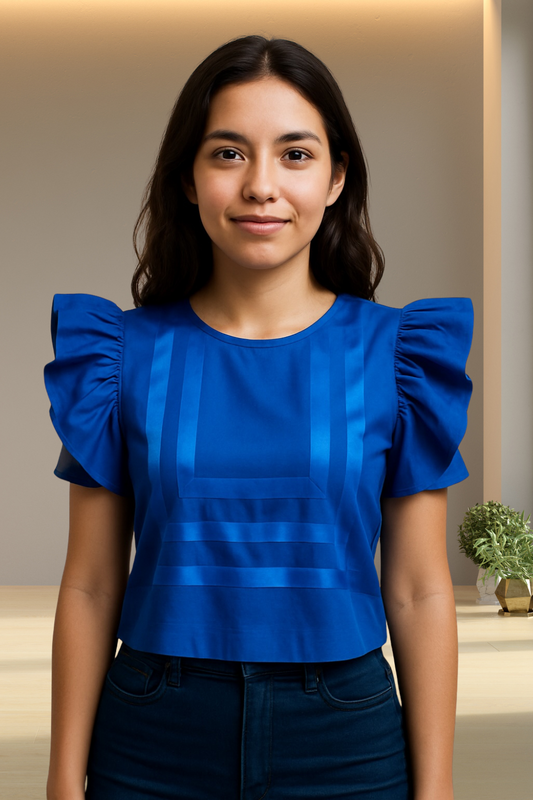 Blusa Leticia de cadenilla Azul