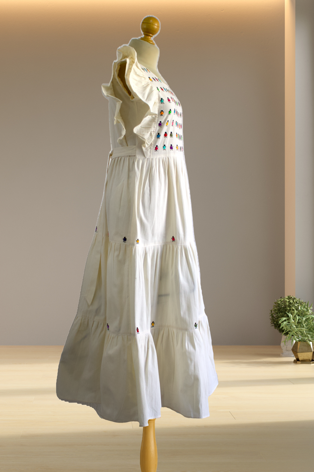 Vestido Yolanda Muñequitas Blanco