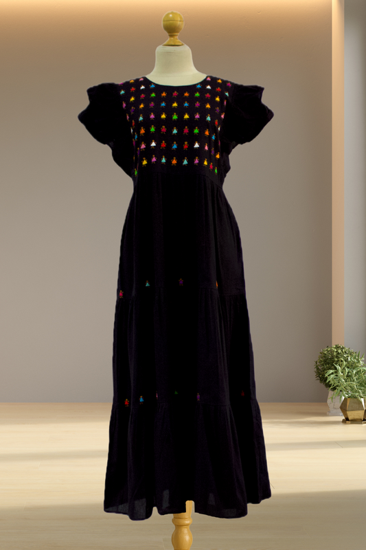 Vestido Yolanda Muñequitas Negro