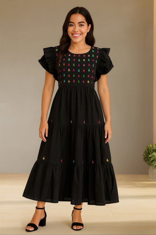 Vestido Yolanda Muñequitas Negro
