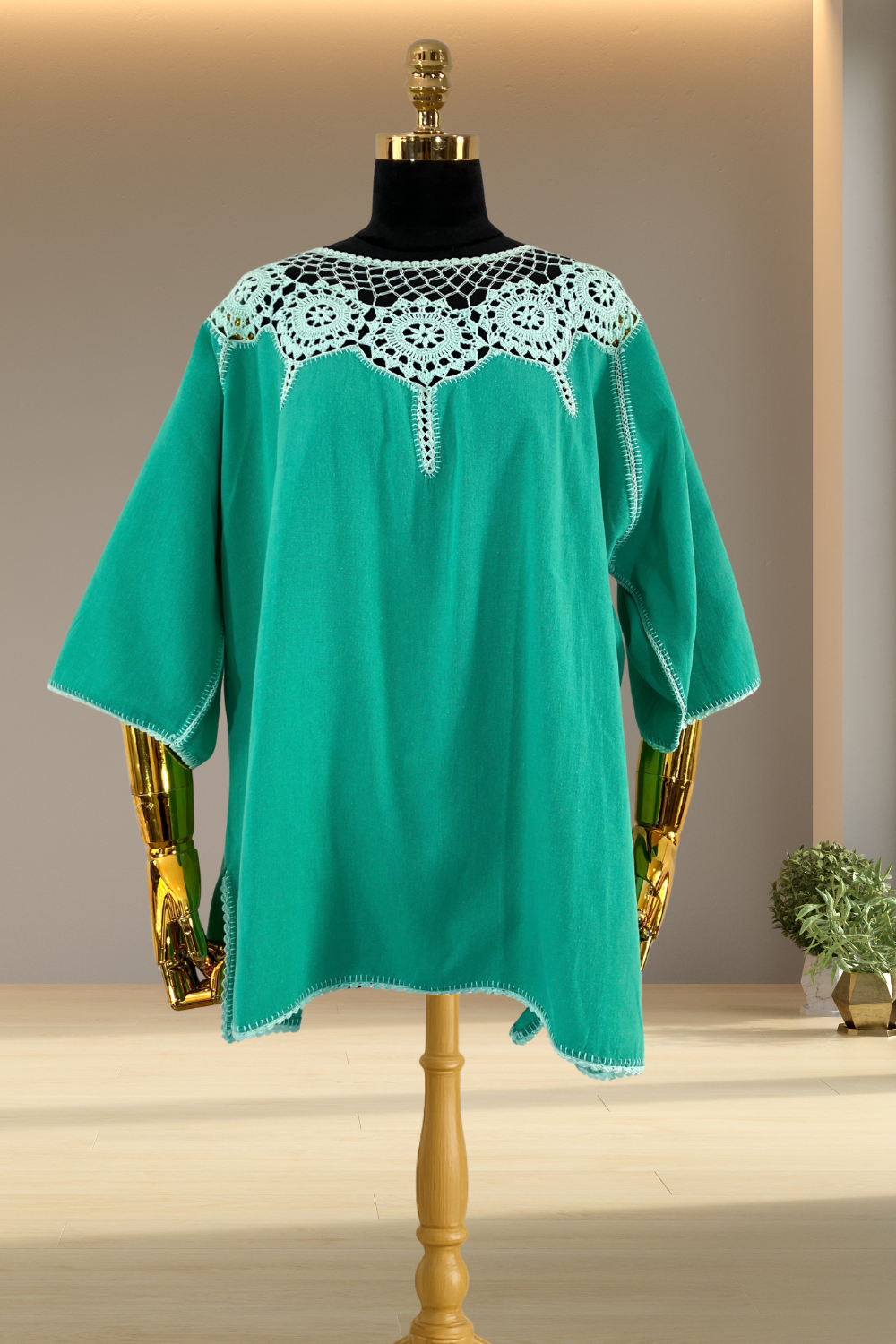 Blusa Elda girasoles verde