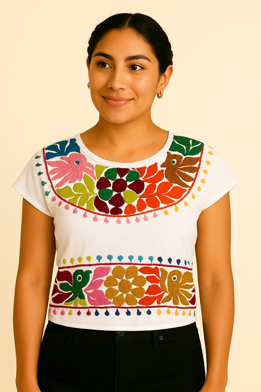 Blusa Jalapa de Díaz multicolor media gala – Chica