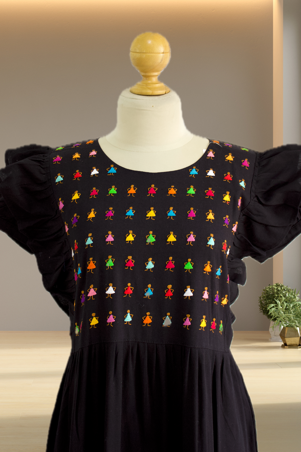 Vestido Yolanda Muñequitas Negro