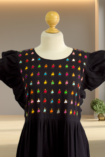 Vestido Yolanda Muñequitas Negro