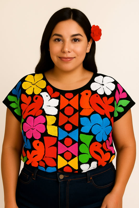 Blusa Jalapa de Díaz multicolor– Extra Grande