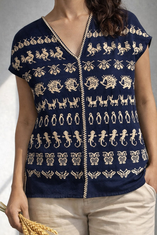 Huipil corto Cotzocón mod9007