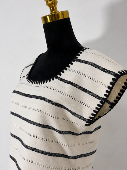 Blusa Irina 2 blanco con negro
