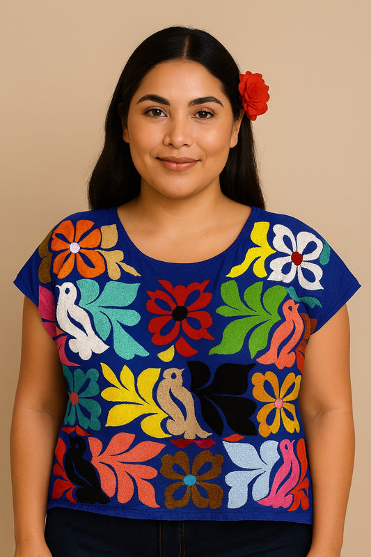 Blusa Jalapa de Díaz multicolor– Extra Grande