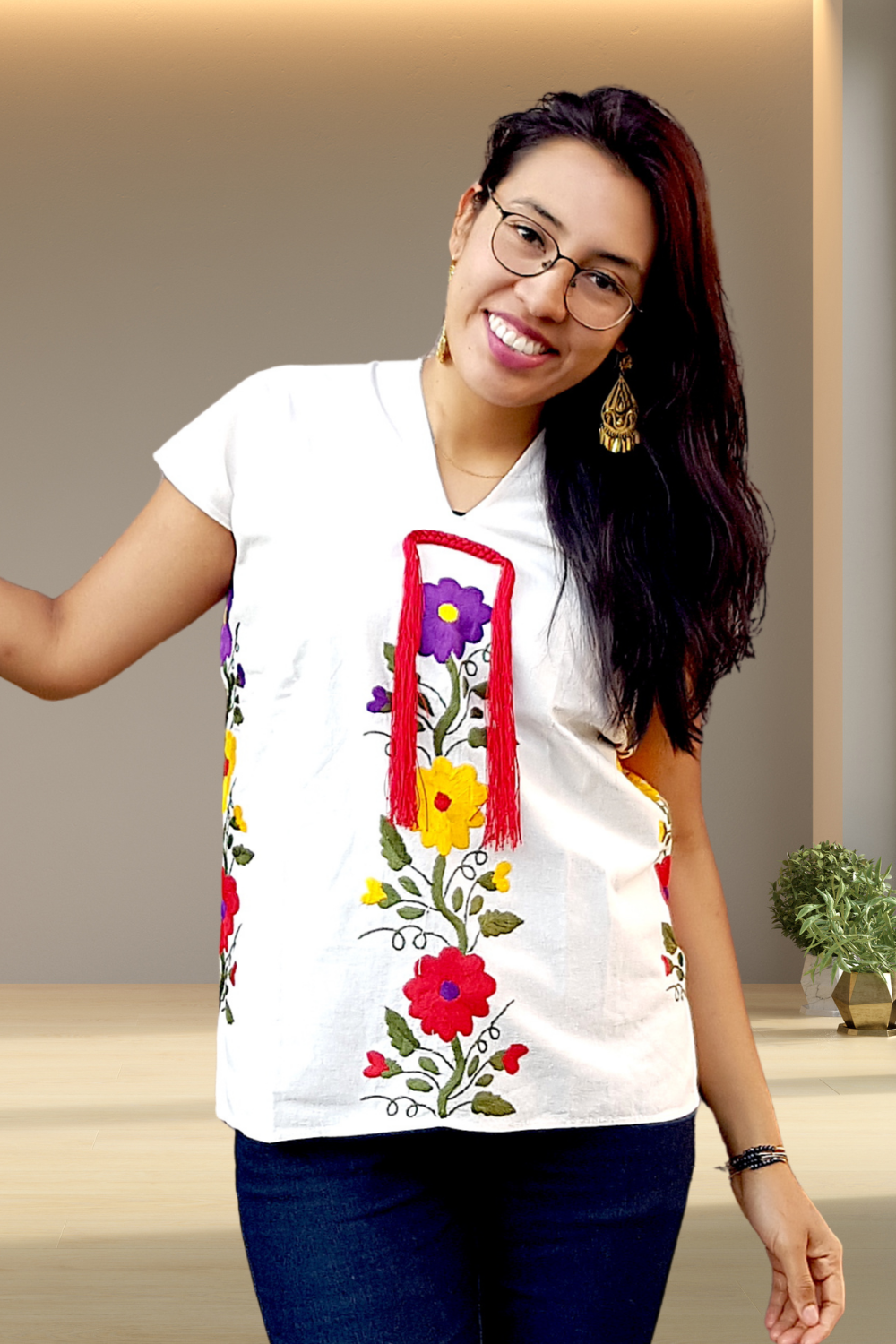 Huipil Auténtico de Yalalag Flores