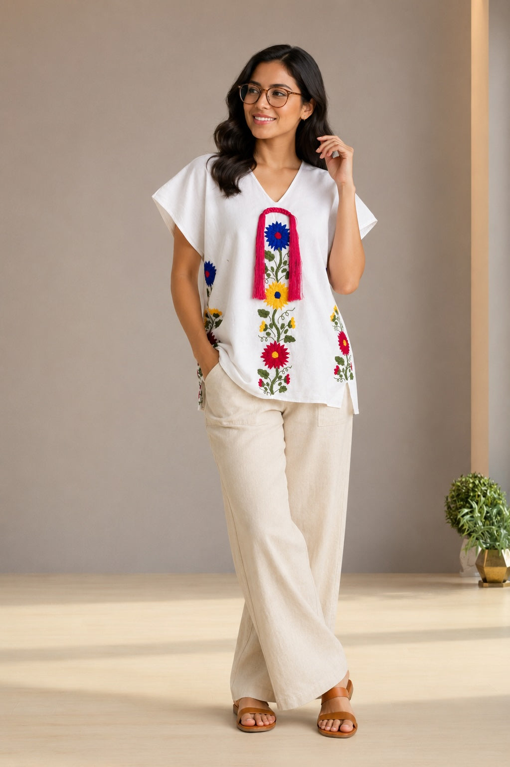Huipil Auténtico de Yalalag Flores