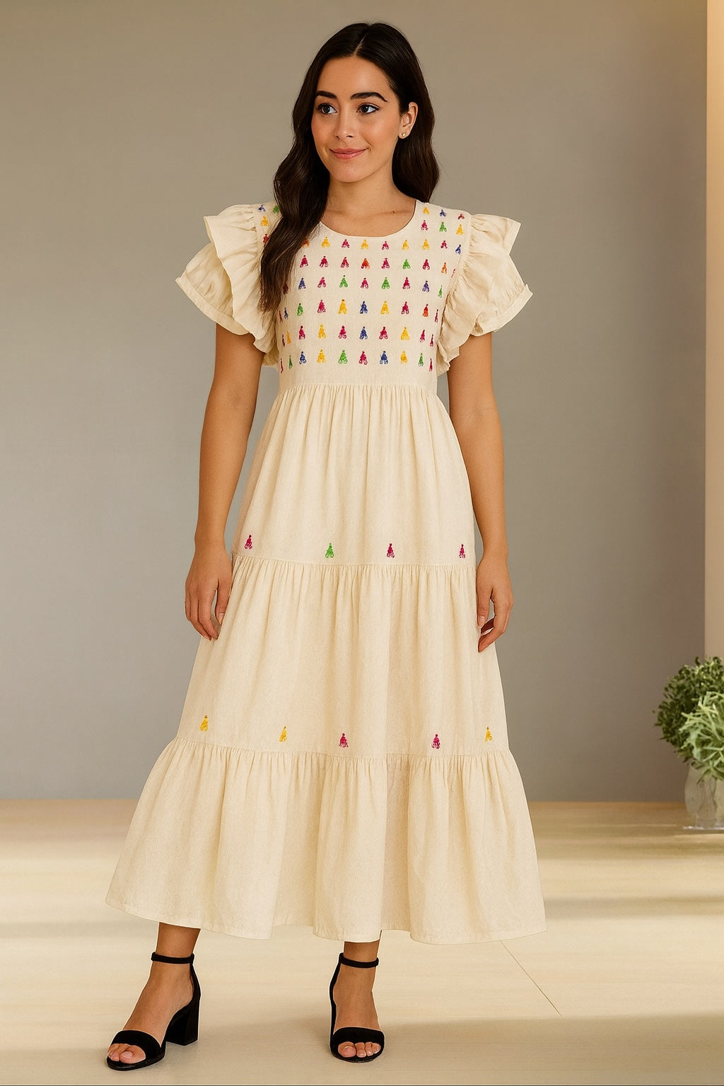 Vestido Yolanda Muñequitas Blanco