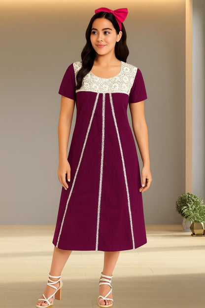 Vestido Elda manga corta