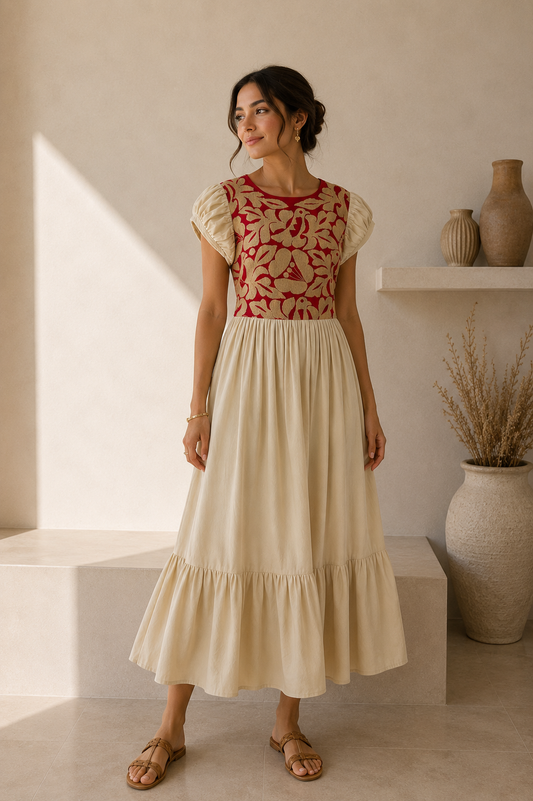 Vestido Felicitas beige