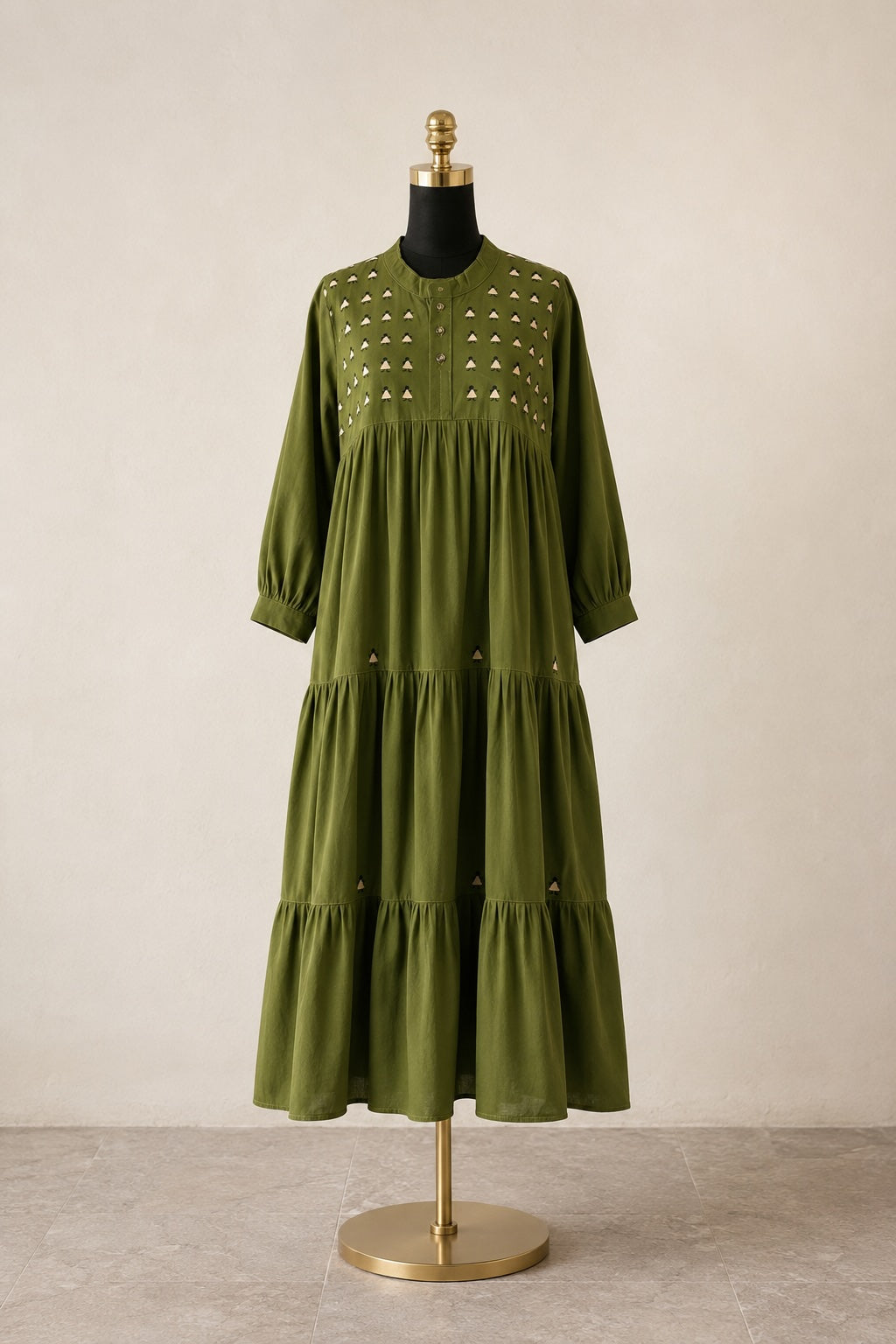 Vestido Noemi Muñequitas Verde