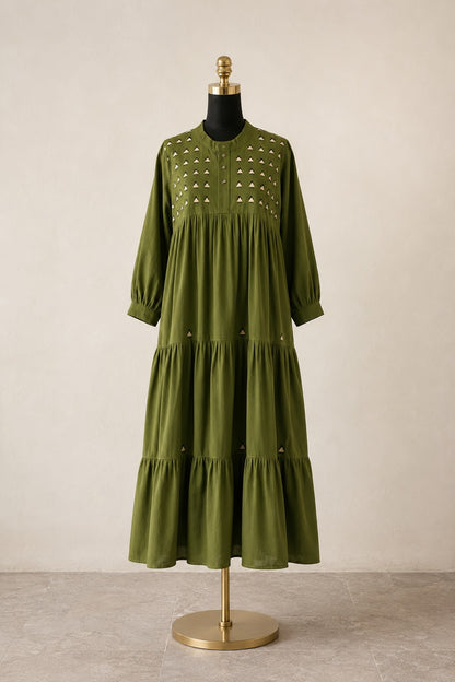 Vestido Noemi Muñequitas Verde