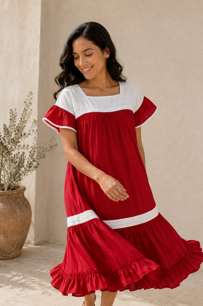 Vestido Elena rojo