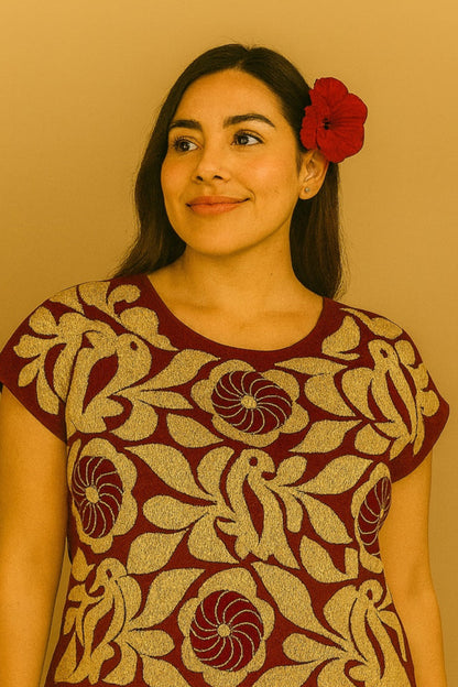 Blusa Jalapa de Díaz beige – Grande