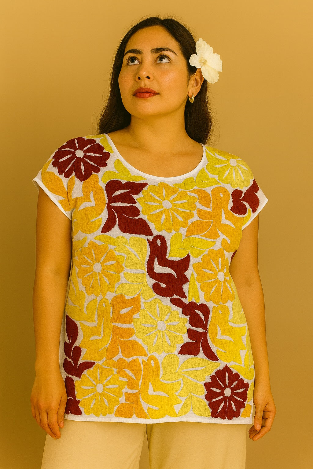 Blusa Jalapa de Díaz amarillo – Grande mod5040