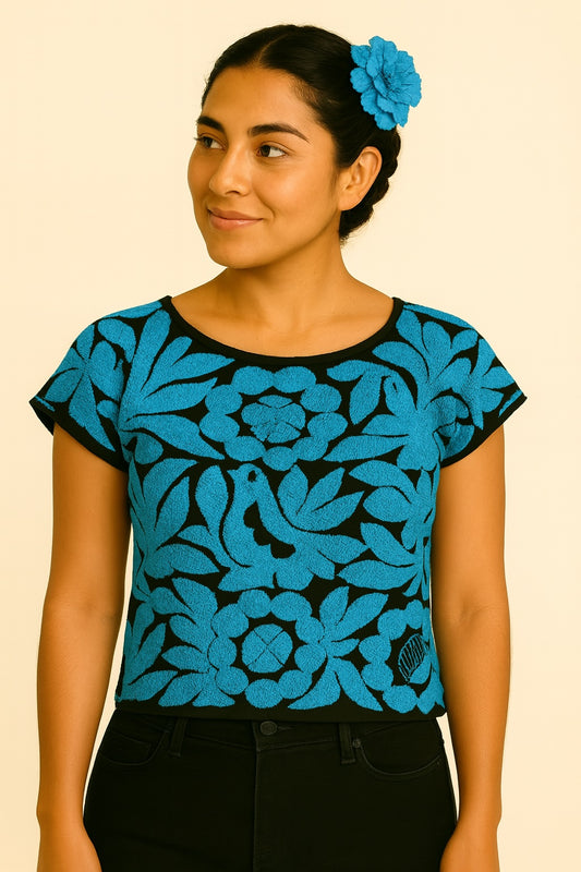 Blusa Jalapa de Díaz azul– Chica