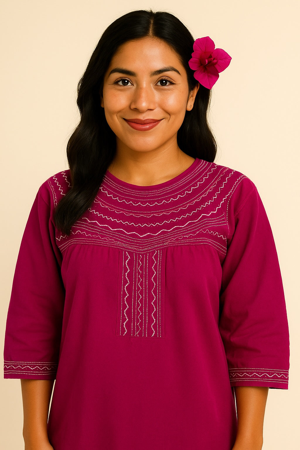 Blusa Alotepec Bugambilia